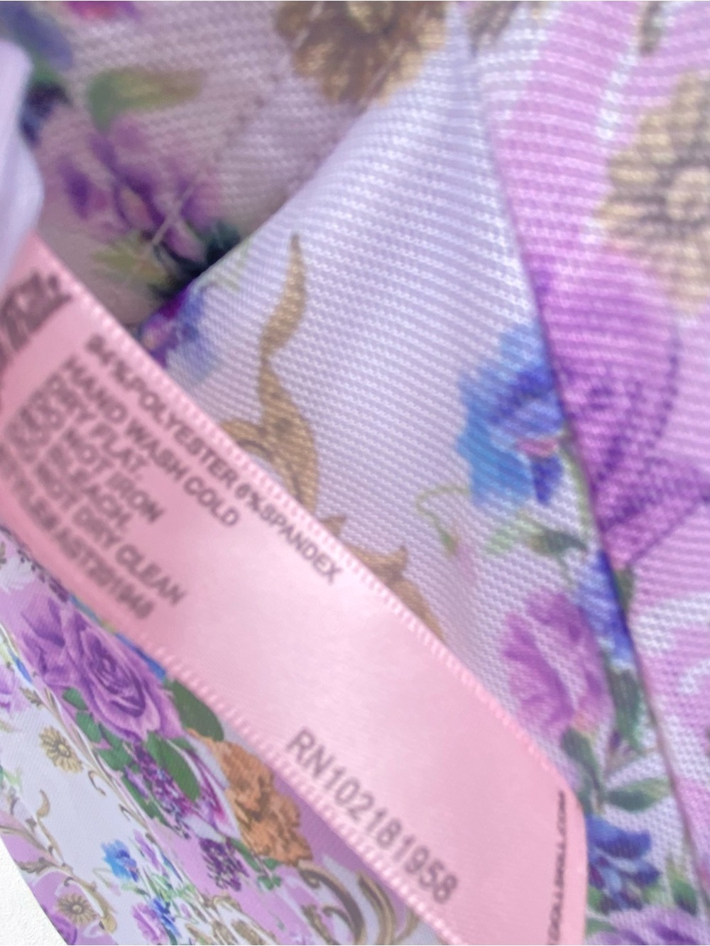 Sugar Thrillz Purple Multicolor Floral Mesh Ultra Flare Pants Size Small - Picture 9 of 9